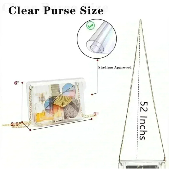 COPY - Stadium Concert Shoulder Clear Crossbody Fashion & Elegant Purse Bag (NE… - Picture 13 of 16